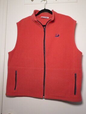 Nantucket Red's Salmon Fleece Vest Large